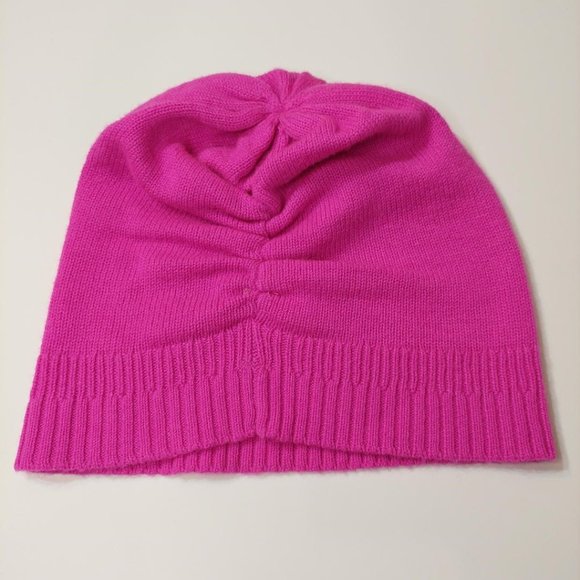 Banana Republic Women's Bright Pink Merino Wool Blend Toque - Picture 1 of 3